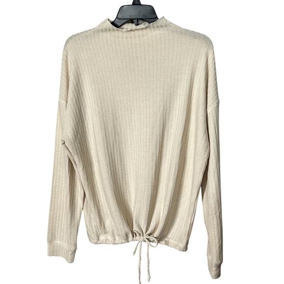 Chaser Cream Waffle Knit Large Top‎ - Picture 1 of 4